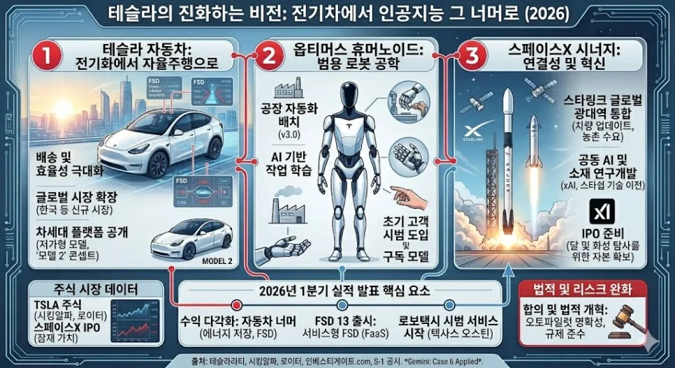 스페이스X IPO와 테슬라 AI 전환: 2026년 투자 전략 분석