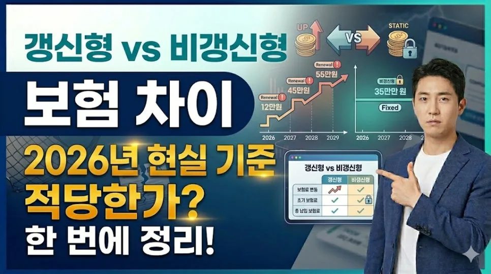 갱신형 vs 비갱신형 보험, 2026년까지 비교 분석 및 현명한 선택 가이드