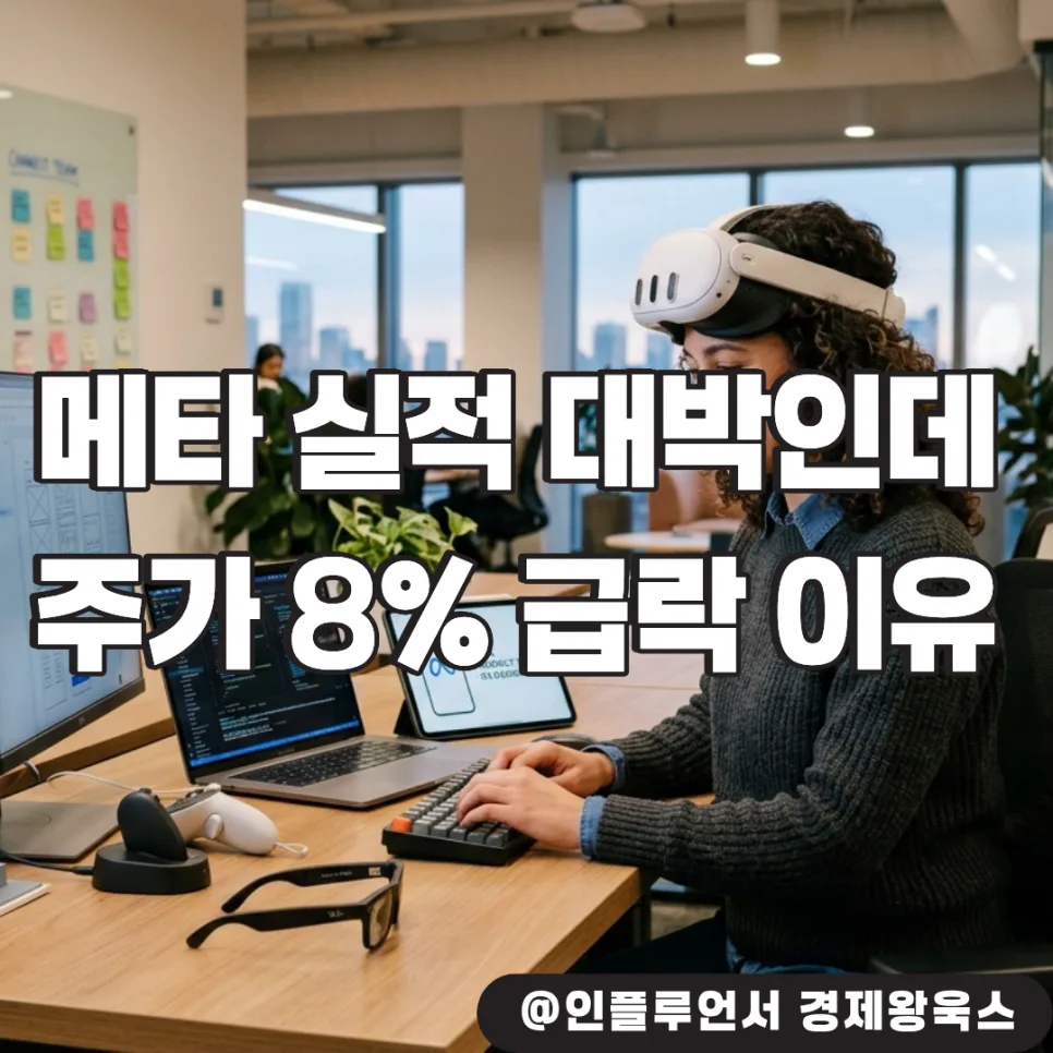 메타 주가 8% 급락 이유? AI 투자 vs 실적 분석 2026