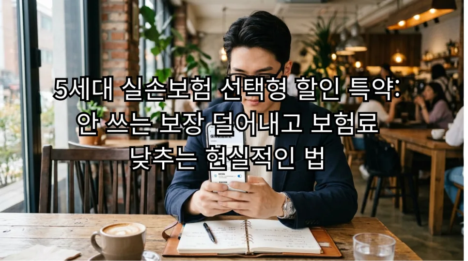 5세대 실손보험 선택형 할인 특약, 2026년 나에게 맞는 보장만 골라 보험료 낮추는 법