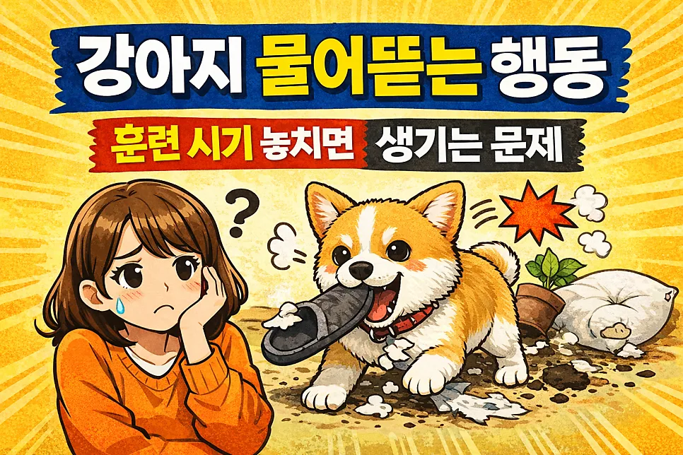 강아지 물어뜯는 버릇, 언제까지 괜찮을까? 훈련 시기 총정리 2026
