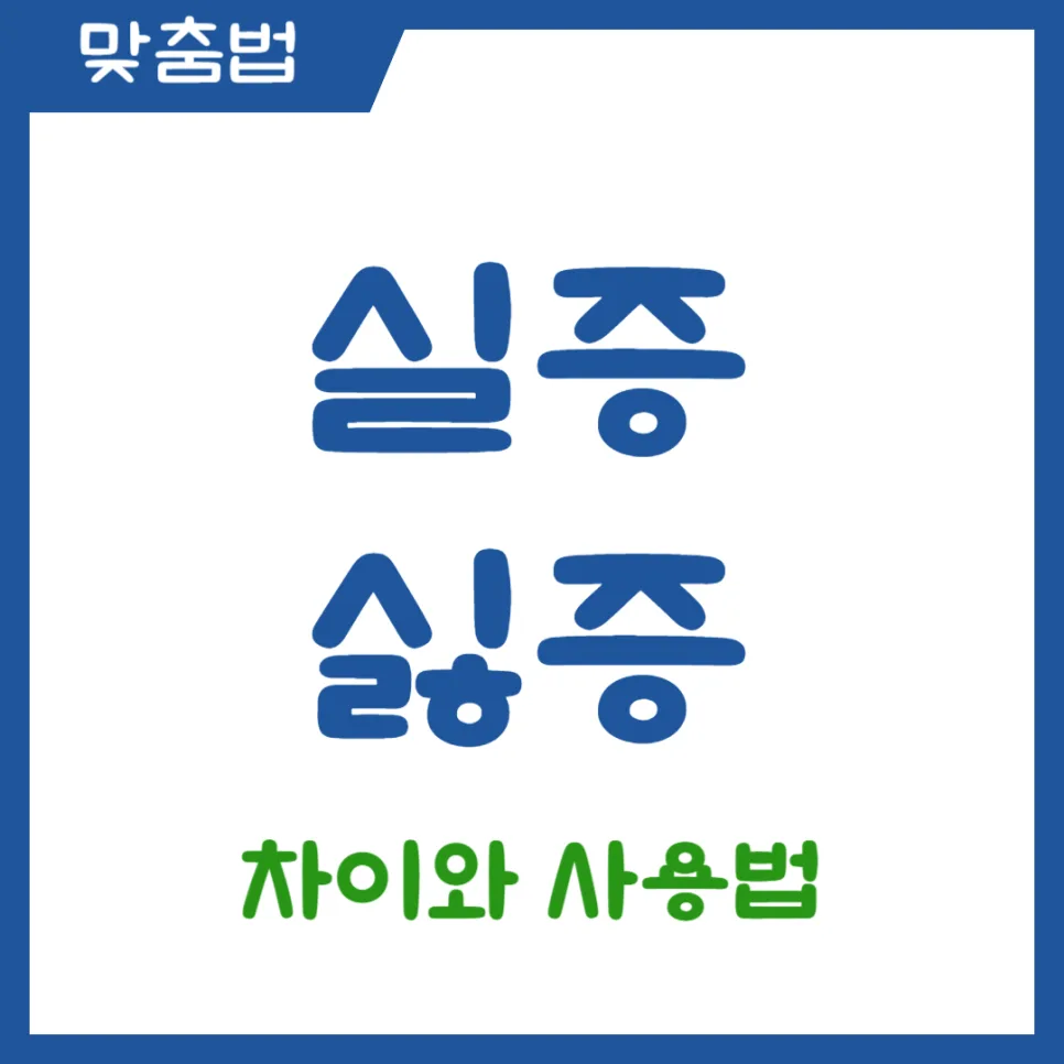 실증 vs 싫증 차이점 완벽 정리 (2026년 최신 가이드)