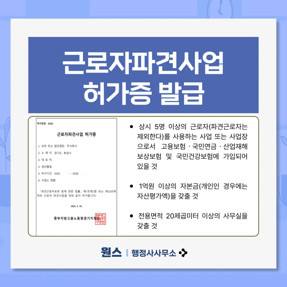 2026년 근로자파견사업 허가 조건 완벽 분석 (화성시 법인)