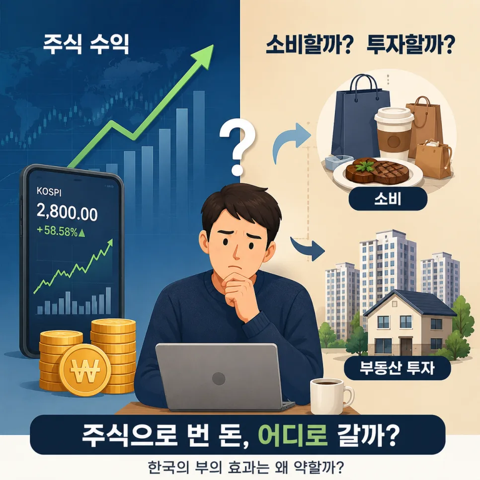 주식 수익, 왜 소비로 이어지지 않을까? 한국 부의 효과 분석 2026