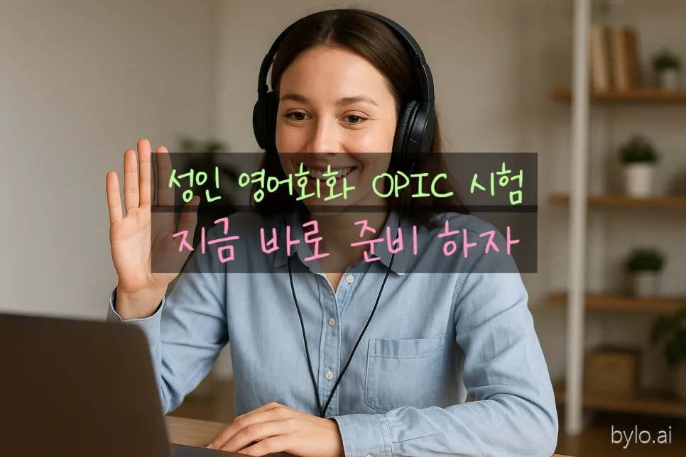 성인 오픽 점수 2026년까지 빠르게 올리는 비법 3가지