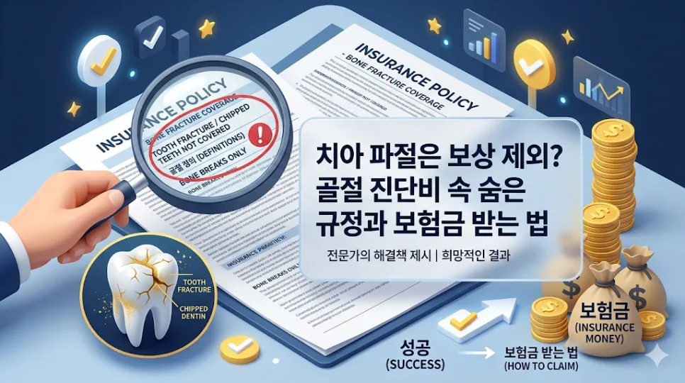 치아 파절도 골절 진단비 보상될까? 2026년 보험 규정 총정리