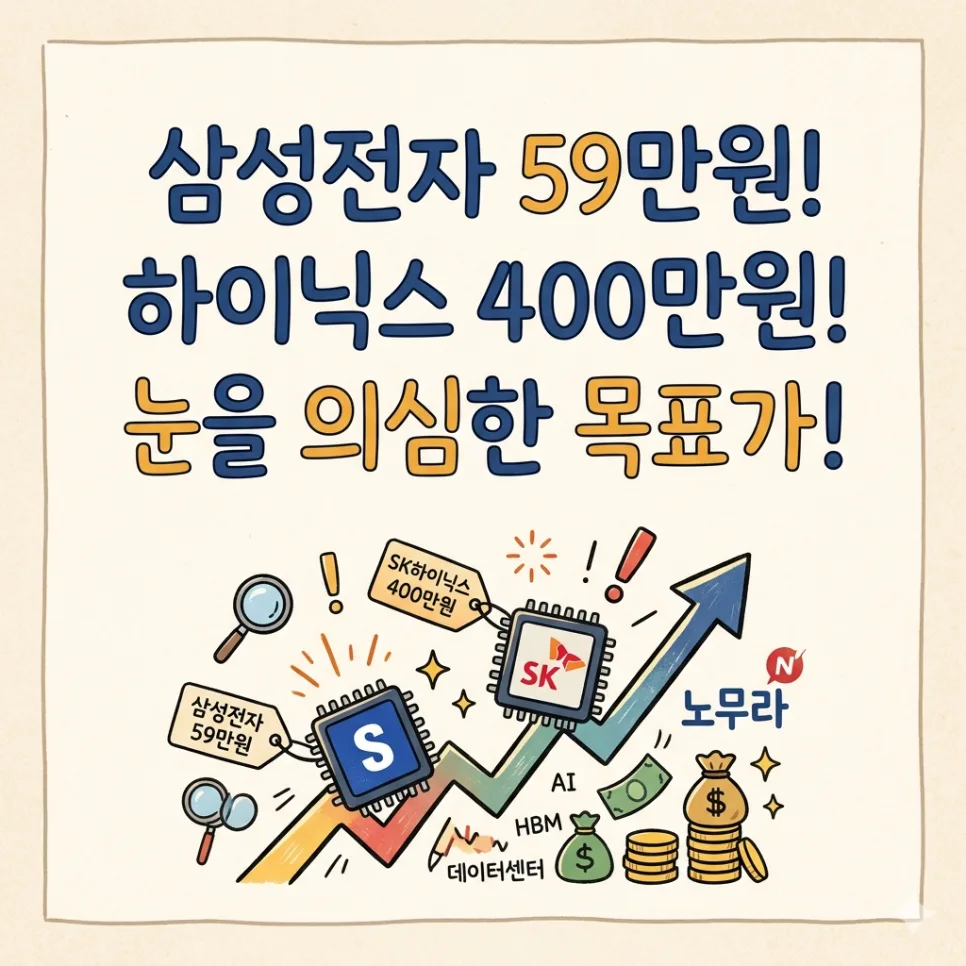 삼성전자 59만원, 하이닉스 400만원 전망: AI 시대 반도체 투자 전략 2026