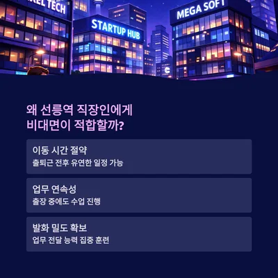 선릉역 비대면 영어회화: 직장인 실무 능력 향상 로드맵 2026 2