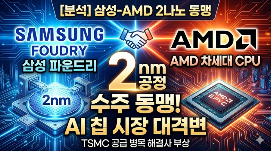 삼성전자 2나노 AI 칩 수주 가능성 2026: AMD와 협력 전망