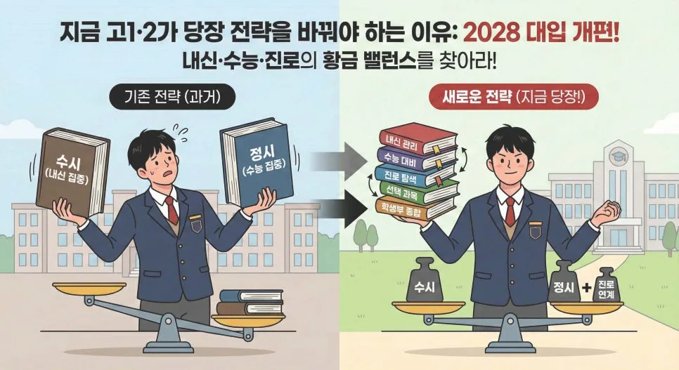 2028 대입 개편: 고1·2, 정시 전략 바꾸고 N수생 이기는 법 2026