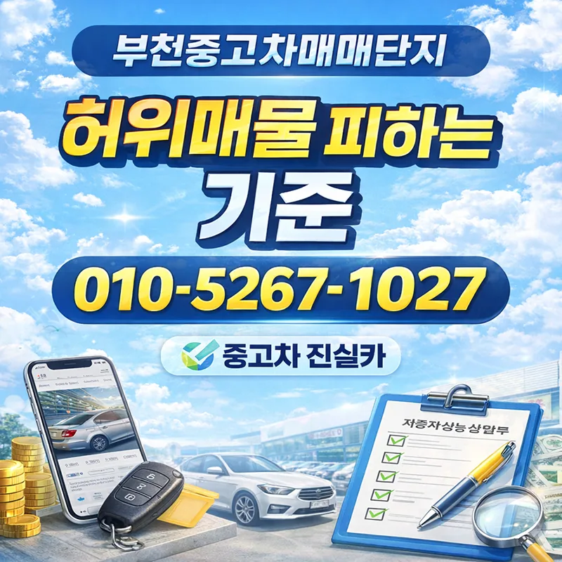 부천중고차 허위매물 구별법 2026: 헛걸음 방지 3가지 핵심 기준
