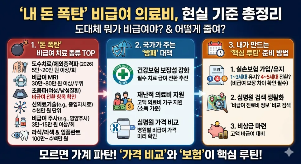 2026년 비급여 치료, 실비보험으로 부족한 3가지 대비법