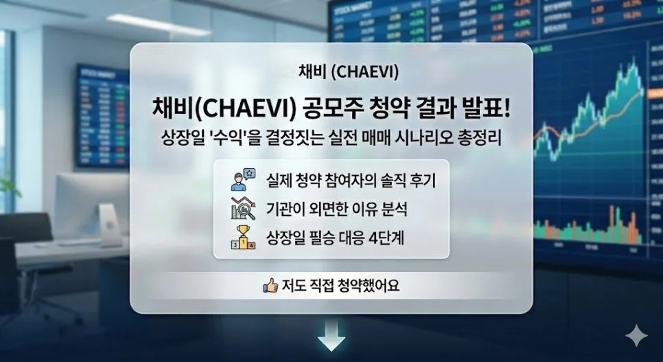 채비 공모주 청약 결과 및 상장일 전략 2026