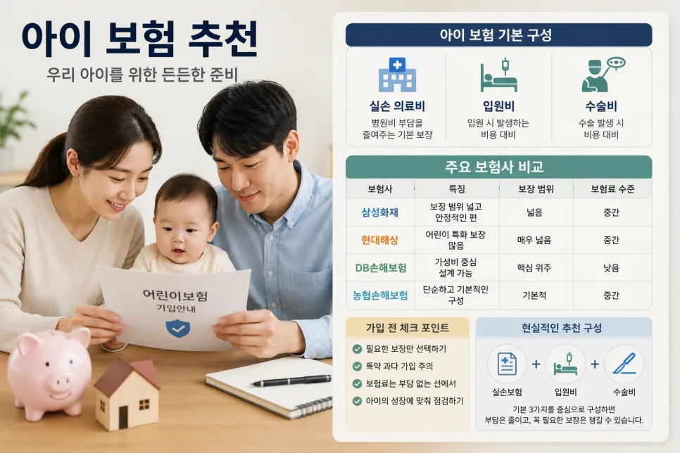 2026년 아이 보험, 꼭 필요한 보장만 담는 현명한 선택법