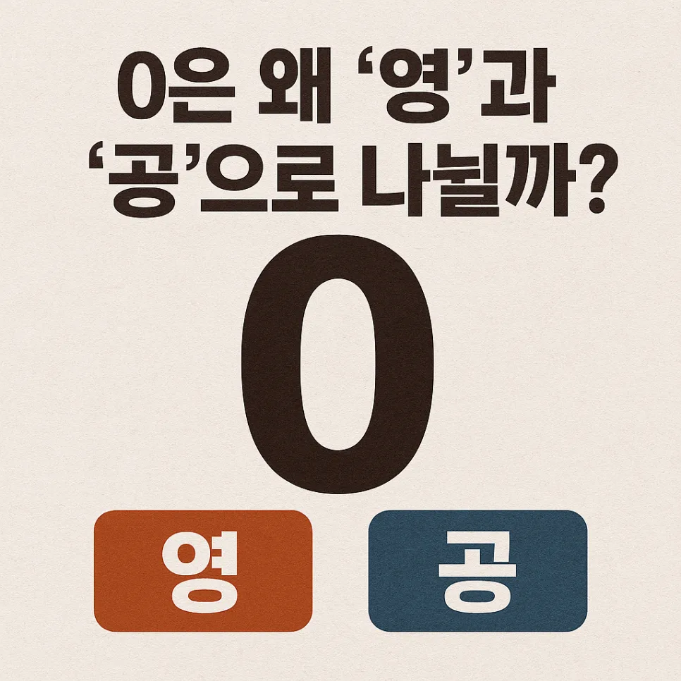 숫자 0, '영'과 '공' 언제 쓸까? 2026년 한국어 표현 완벽 정리