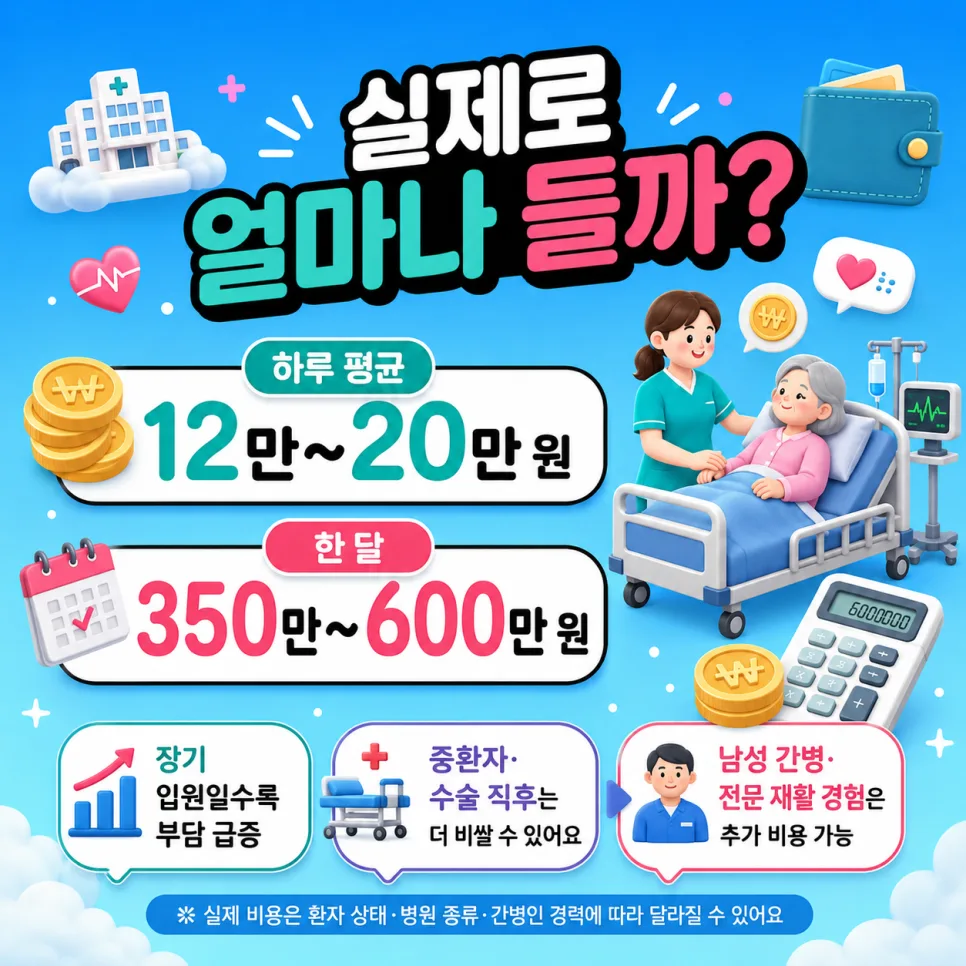 2026년 간병인 하루 비용 얼마? 지역별 시세 & 절약 꿀팁 총정리 2