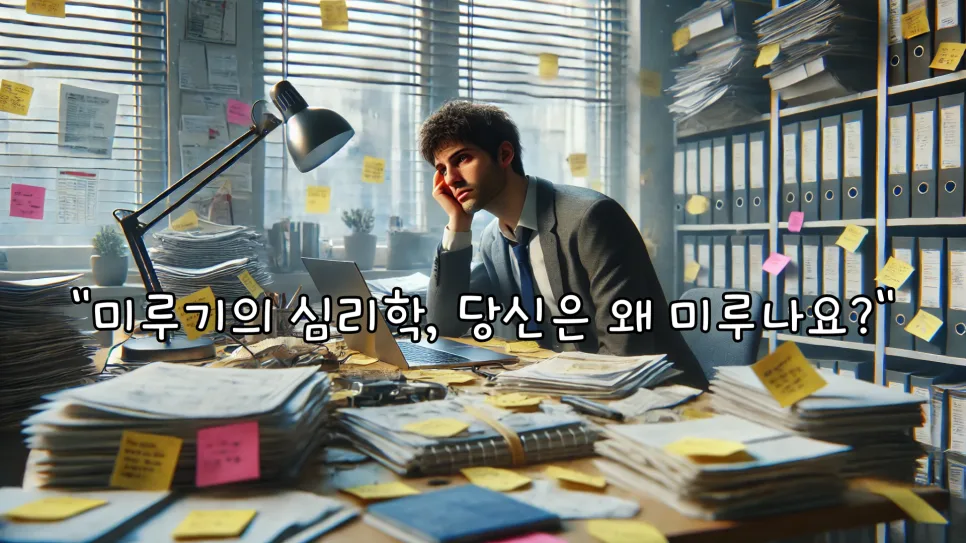 미루는 습관 극복법 2026: 심리학적 원인과 실천 전략