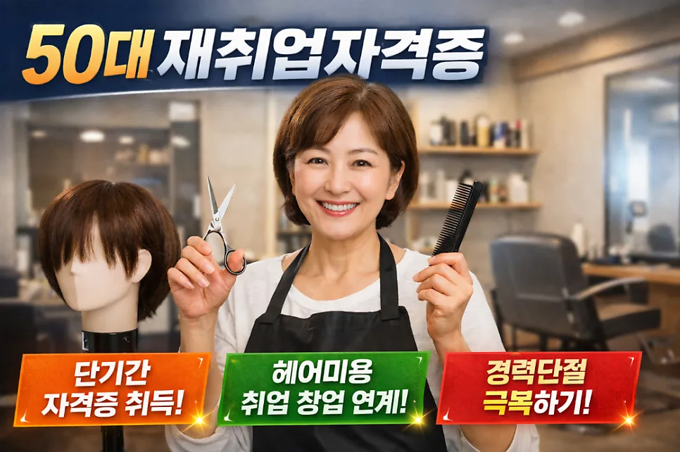 50대 재취업, 헤어 국가자격증으로 성공하는 현실 전략 2026