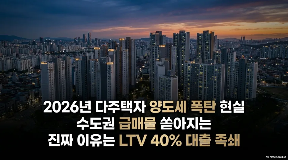 2026년 수도권 급매물 쏟아지는 진짜 이유: LTV 40% 대출 규제 분석