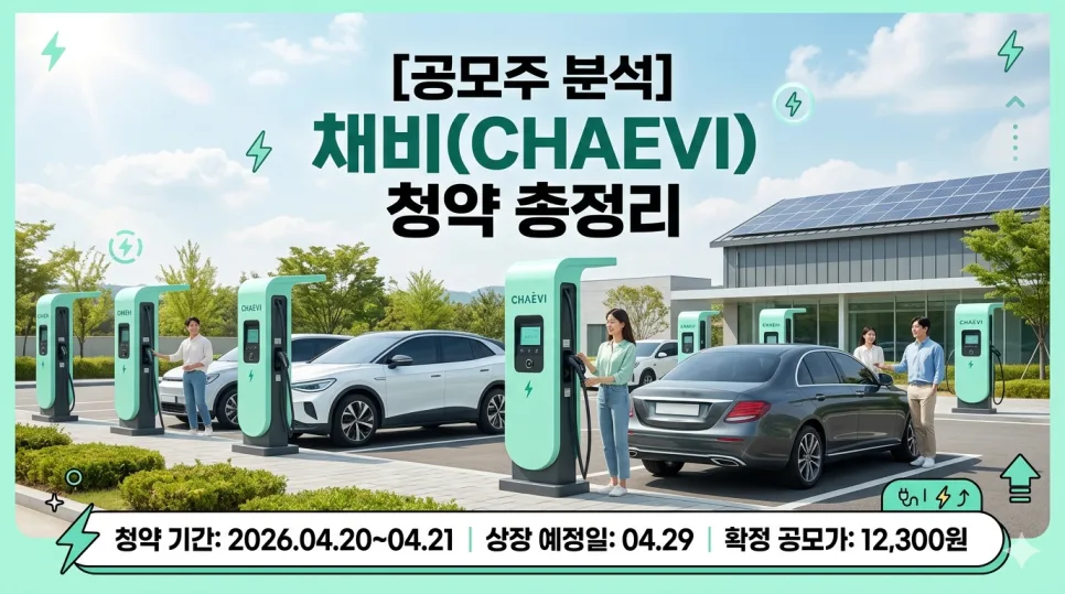 채비 공모주 청약 2026: 일정, 조건, 투자 가이드 완벽 분석
