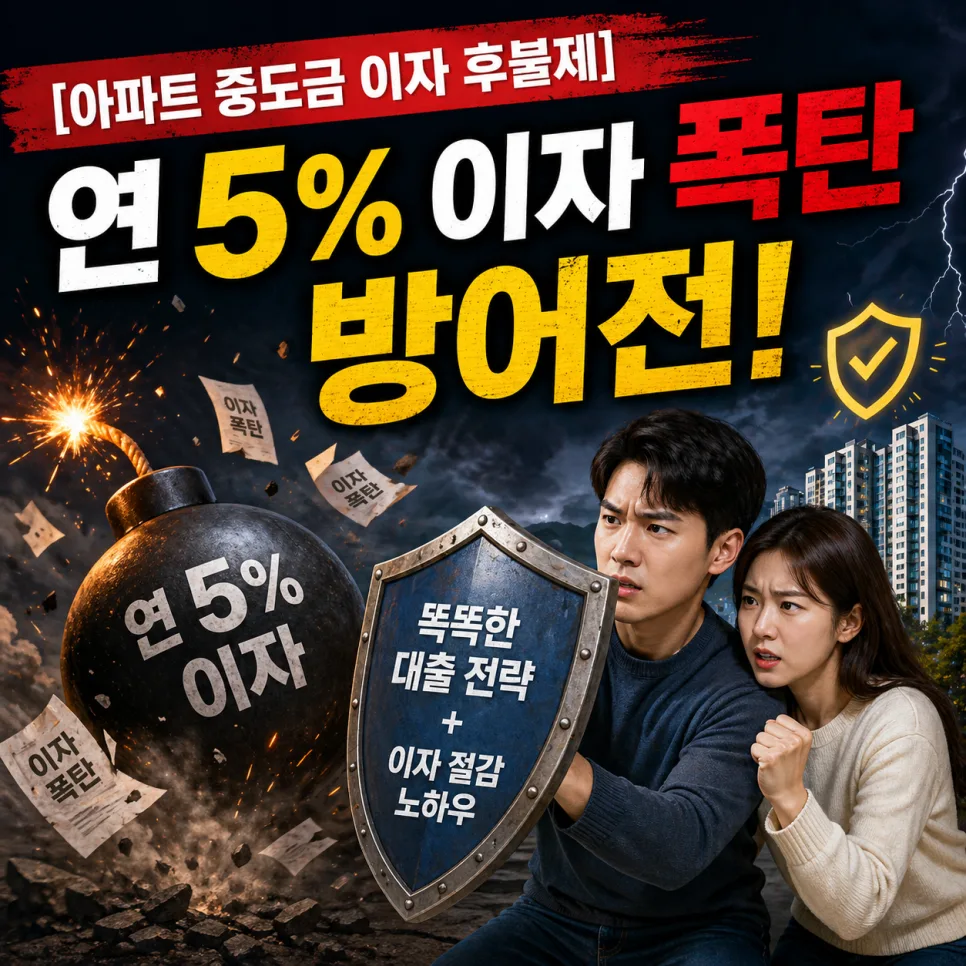 아파트 중도금 이자 후불제 vs 선납할인 2026년 최종 비교