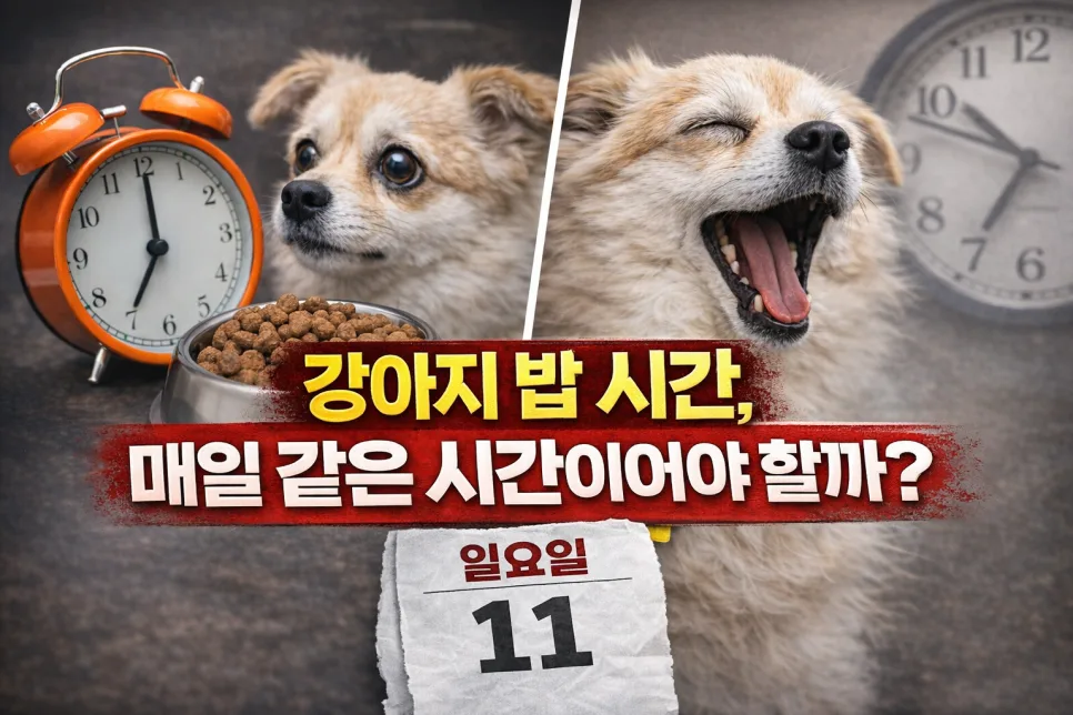 강아지 밥 시간, 매일 일정해야 할까? 2026년 최신 가이드
