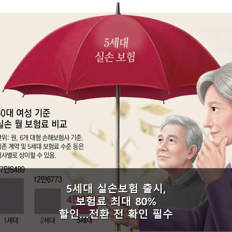 5세대 실손보험 전환 2026: 보험료 80% 할인? 핵심 비교 총정리