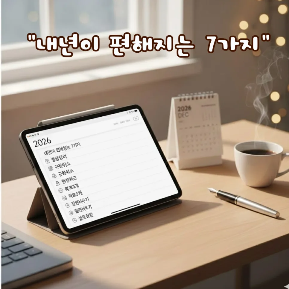 2026년 연말정산 준비: 갓생 예약하는 7가지 루틴