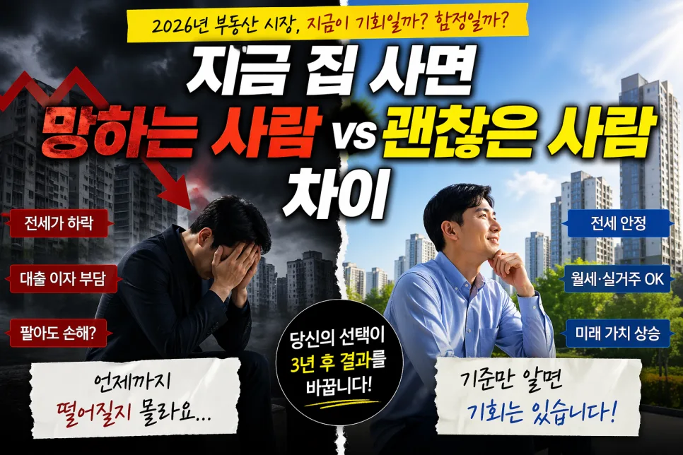 2026년 지금 집 사도 될까? 위험 vs 안전한 매수자 구분법