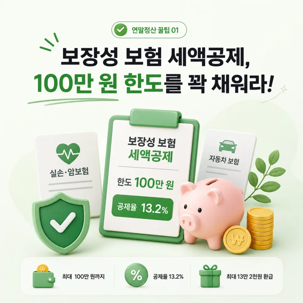 2026년 보험 세테크: 사회초년생 연말정산 환급금 늘리는 법 2