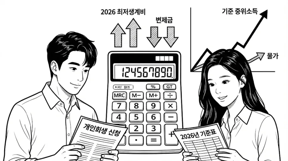 2026년 개인회생 변제금, 최저생계비 60%로 줄이는 법