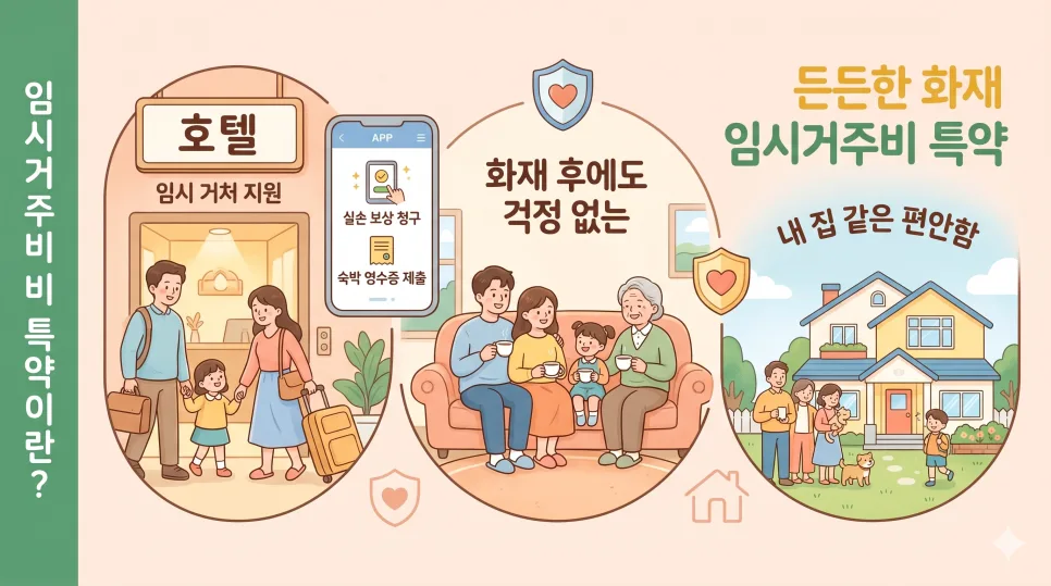 주택 임시거주비 특약, 화재 시 숙박비 보상받는 법 2026