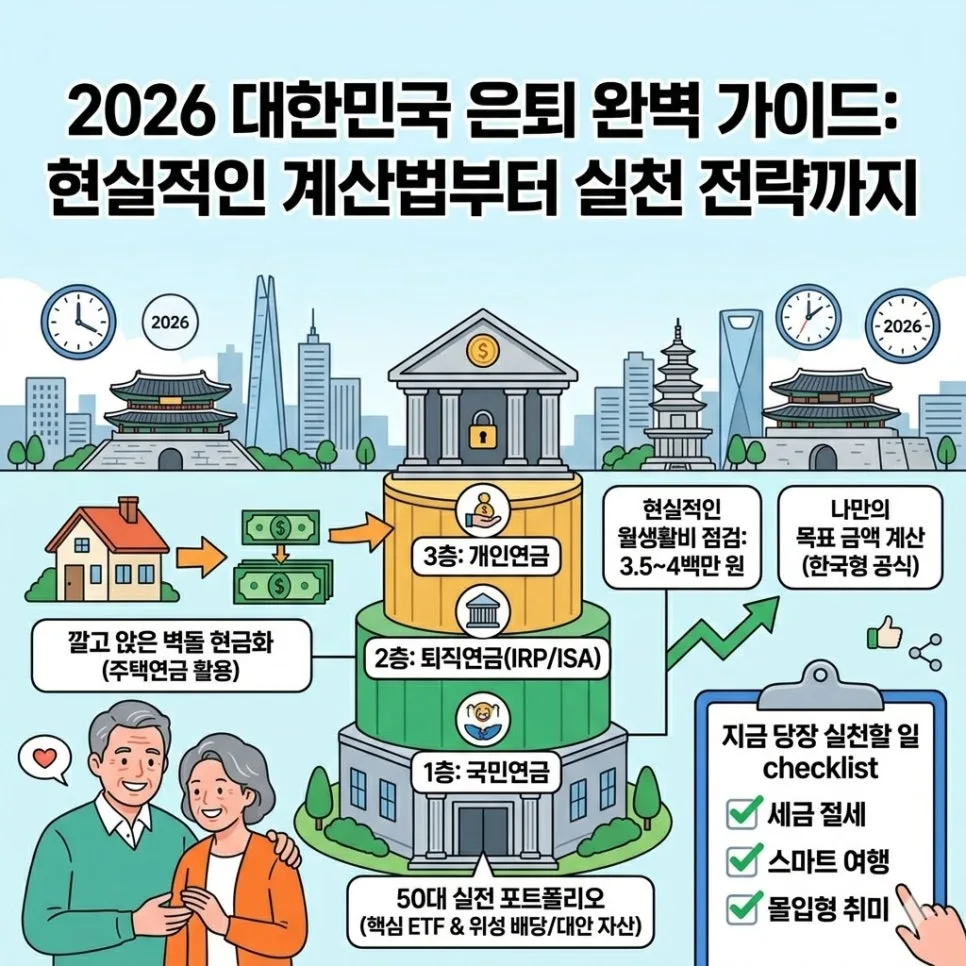 2026년 은퇴 생활비 계산법: 월 400만원으로 여유로운 노후 보내기