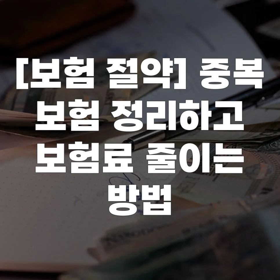 중복 보험 정리 2026: 보험료 절약 노하우 5가지