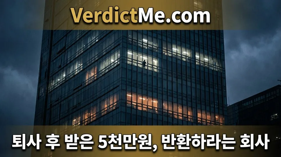 퇴사 후 받은 5천만원 반환 소송, 법적 효력은? (2026년 판례 분석)