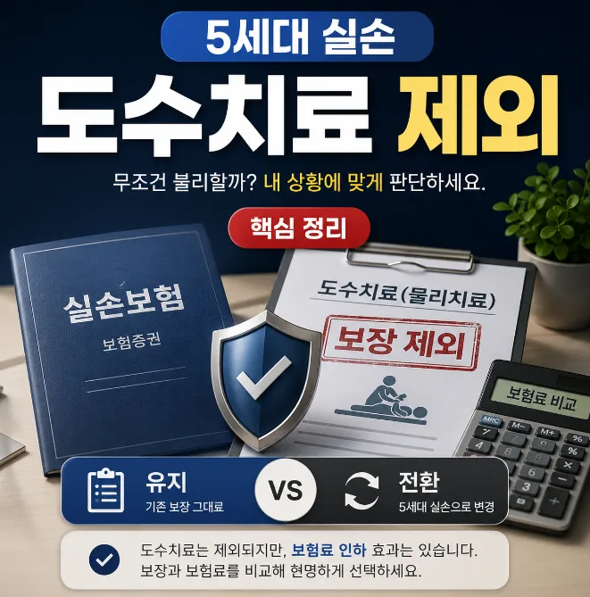 5세대 실손보험, 도수치료 제외? 내 보험 적용 여부 2026년 총정리