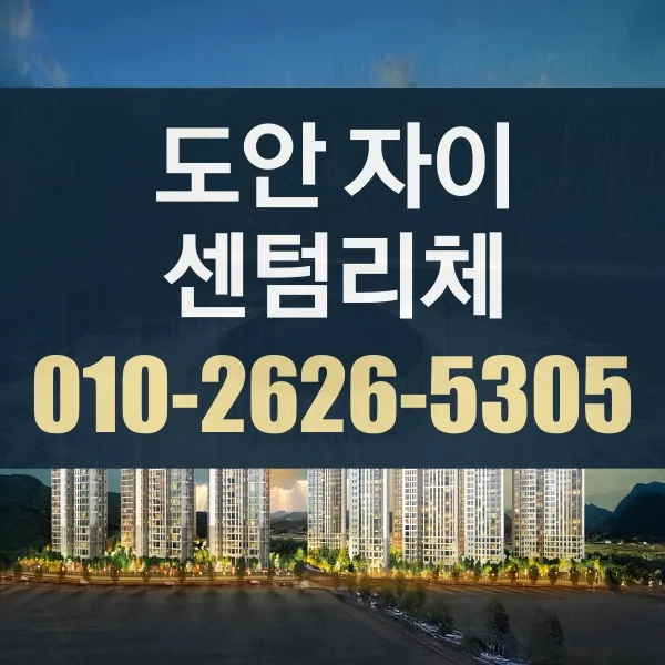 도안자이 센텀리체 청약 가점/추첨 전략 2026년 분석