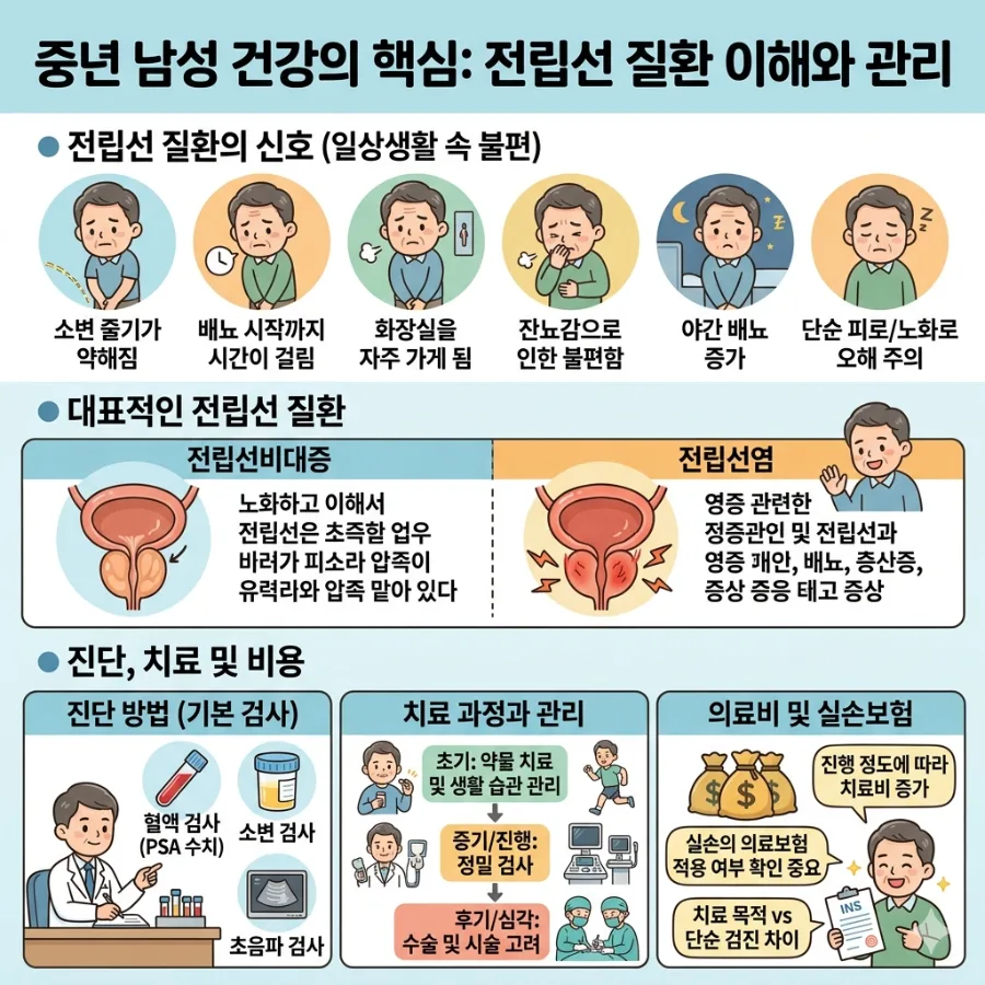 전립선 질환 증상과 실손보험 적용 2026년 총정리