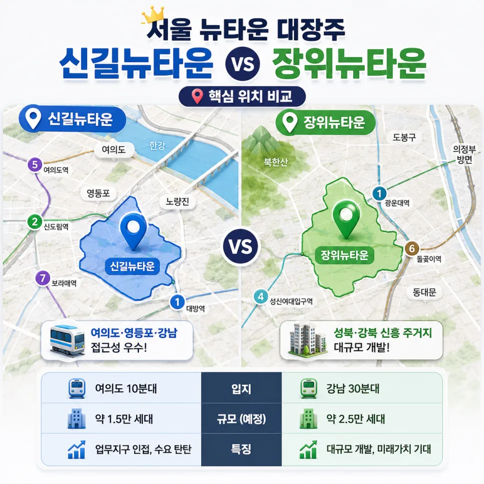 신길 vs 장위 뉴타운 2026년 부동산 투자 가치 비교 분석 2