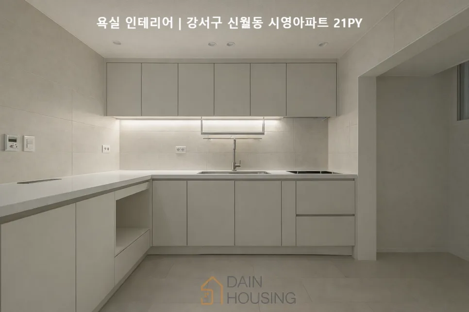 21평 아파트 주방 인테리어 2026: 신월동 시영아파트 리모델링 가이드