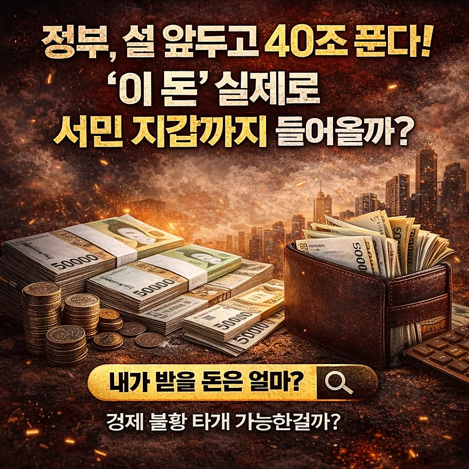 2026년 설 민생지원금 40조, 서민 지갑에 실제로 들어올까?
