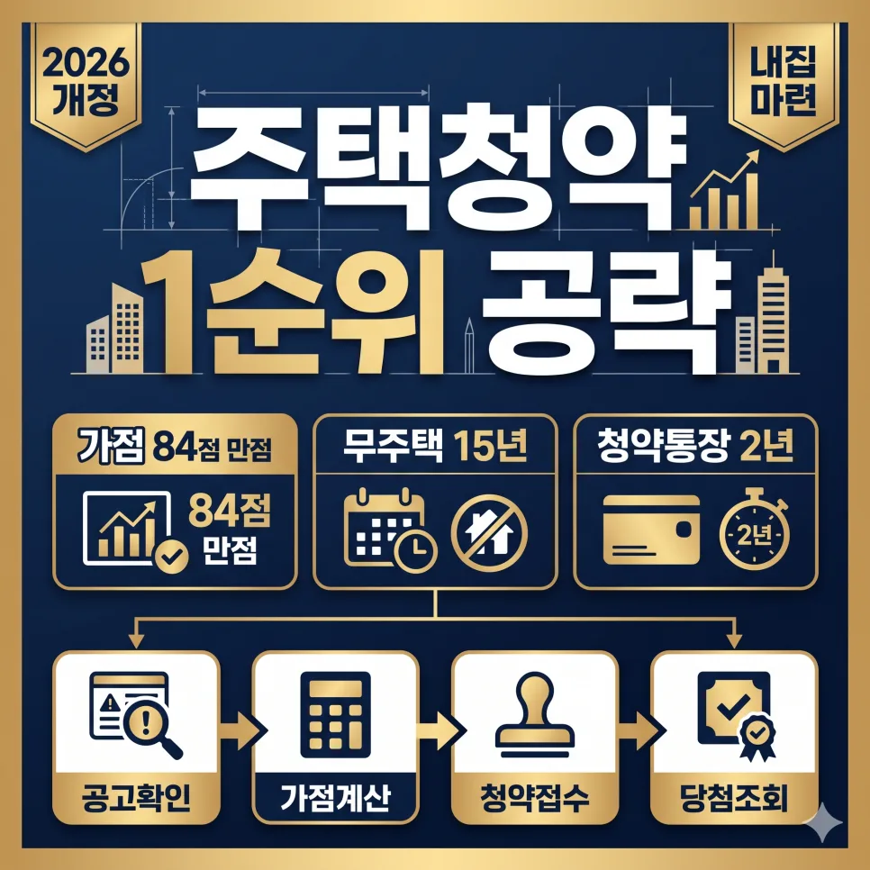 2026년 주택청약 1순위 자격과 당첨 확률 높이는 비법