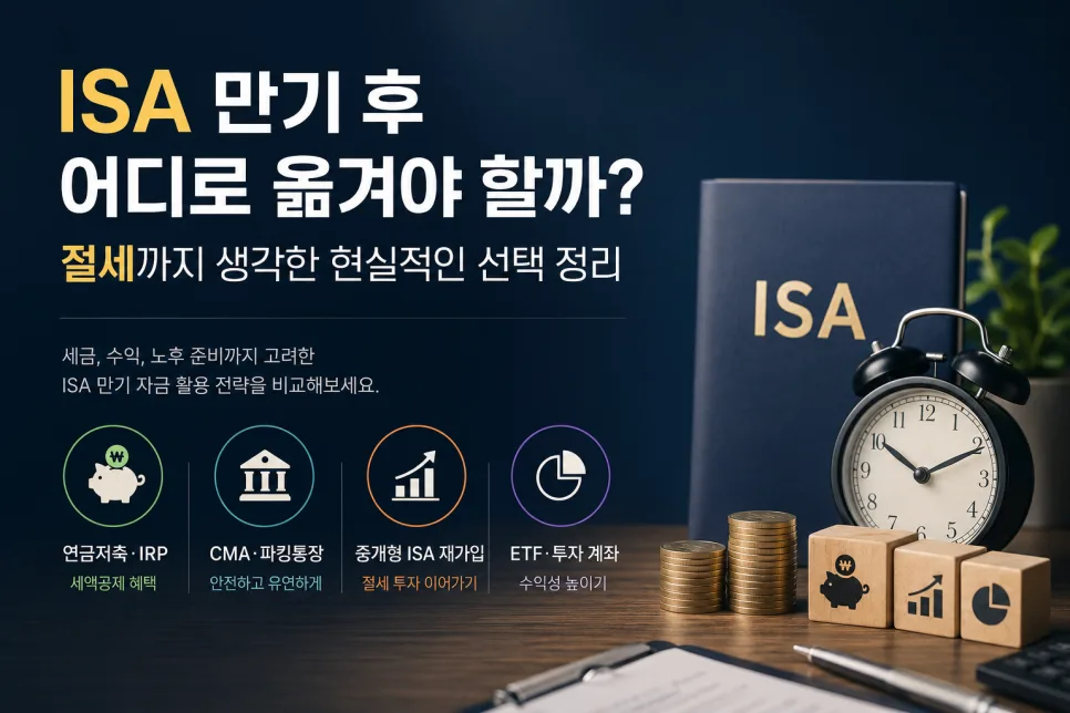 ISA 만기 후 최적의 선택은? 연금·IRP·CMA 비교 2026