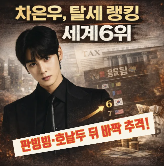 차은우 200억 추징금 의혹: 탈세 랭킹 진실과 쟁점 2026