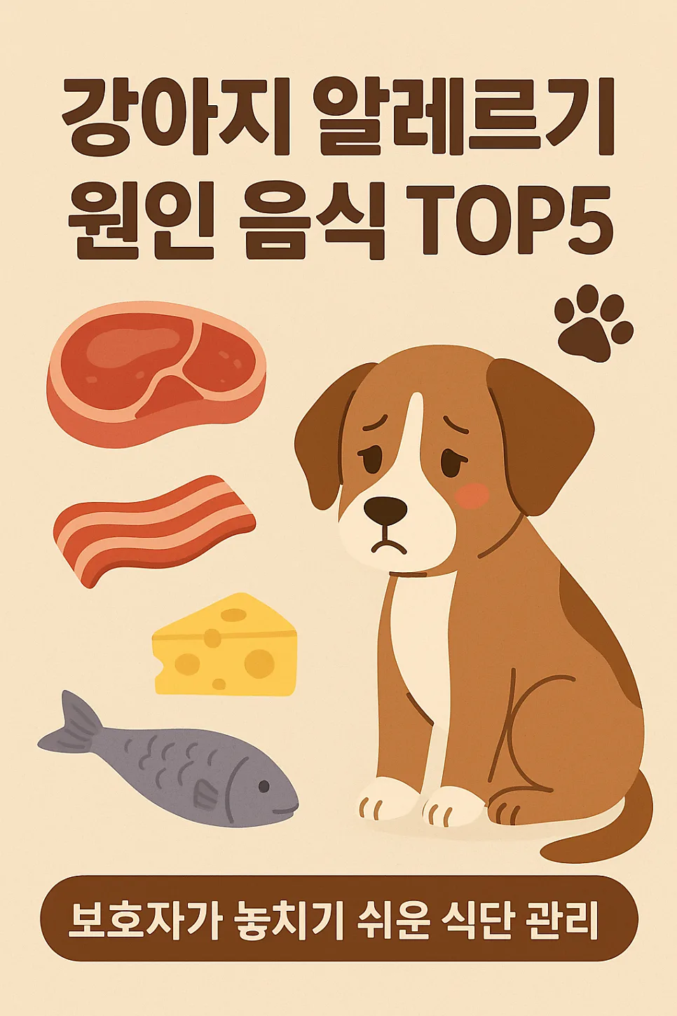 강아지 알레르기 유발 음식 TOP5와 식단 관리법 2026