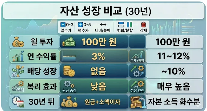 SCHD vs 예적금 30년 후 자산 비교: 2026년 투자 전략 2