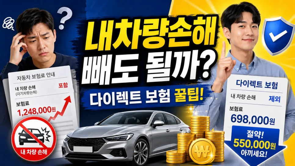 내 차 보험료 절약 2026: 자차 보험 제외, 현명한 선택일까?