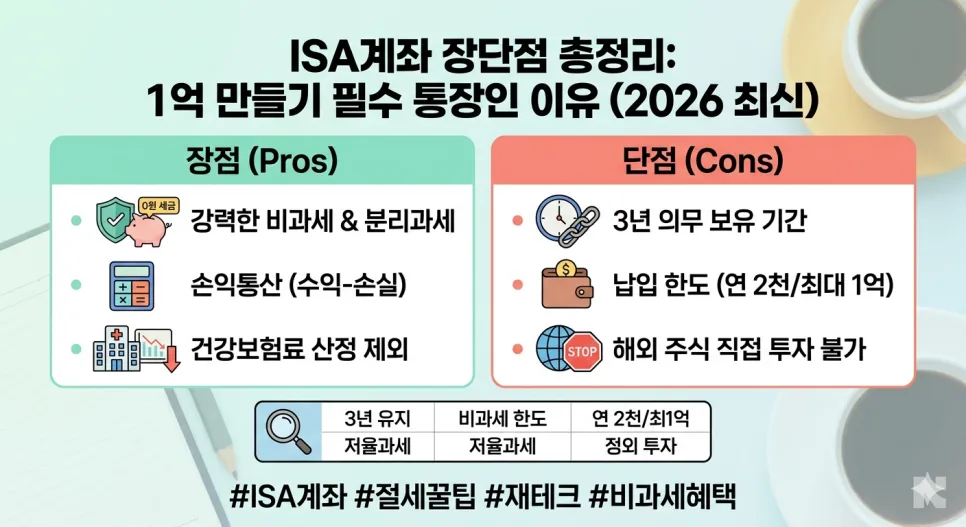 ISA 계좌, 1억 만들기 최적 통장일까? 장단점 완벽 분석 2026