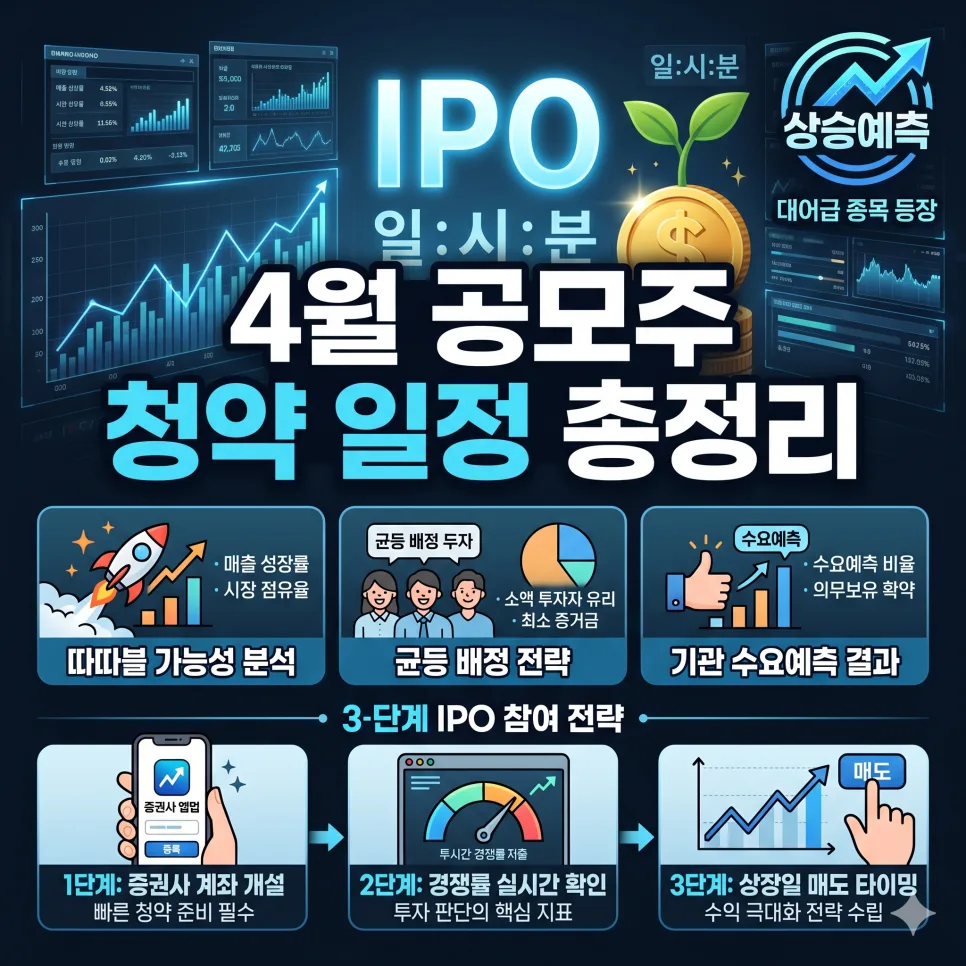 4월 공모주 IPO 대어 2026년 청약 전략 및 전망