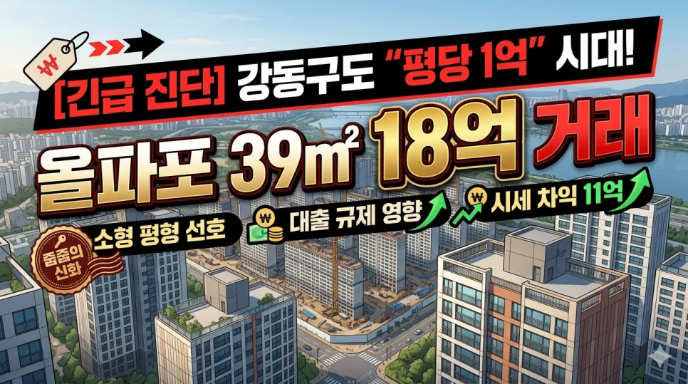 둔촌 올림픽파크 포레온, 평당 1억 시대 개막 2026년 분석
